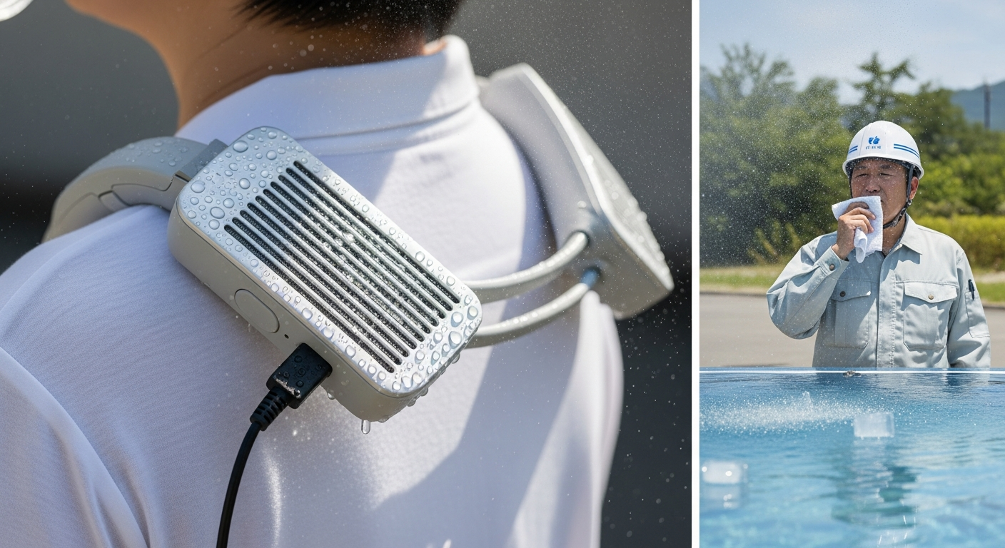 サンコーが有線ネッククーラー発売|シリーズ最冷却・最軽量を実現