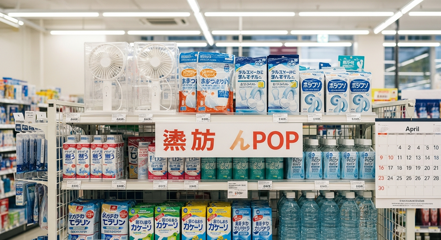 佐賀県のドラッグストアで冷却グッズが1か月前倒し登場|4月で25℃超え